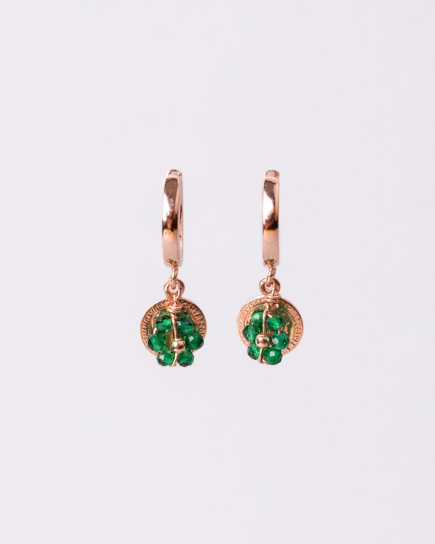 Orecchino Denario Argento placcato oro rosa