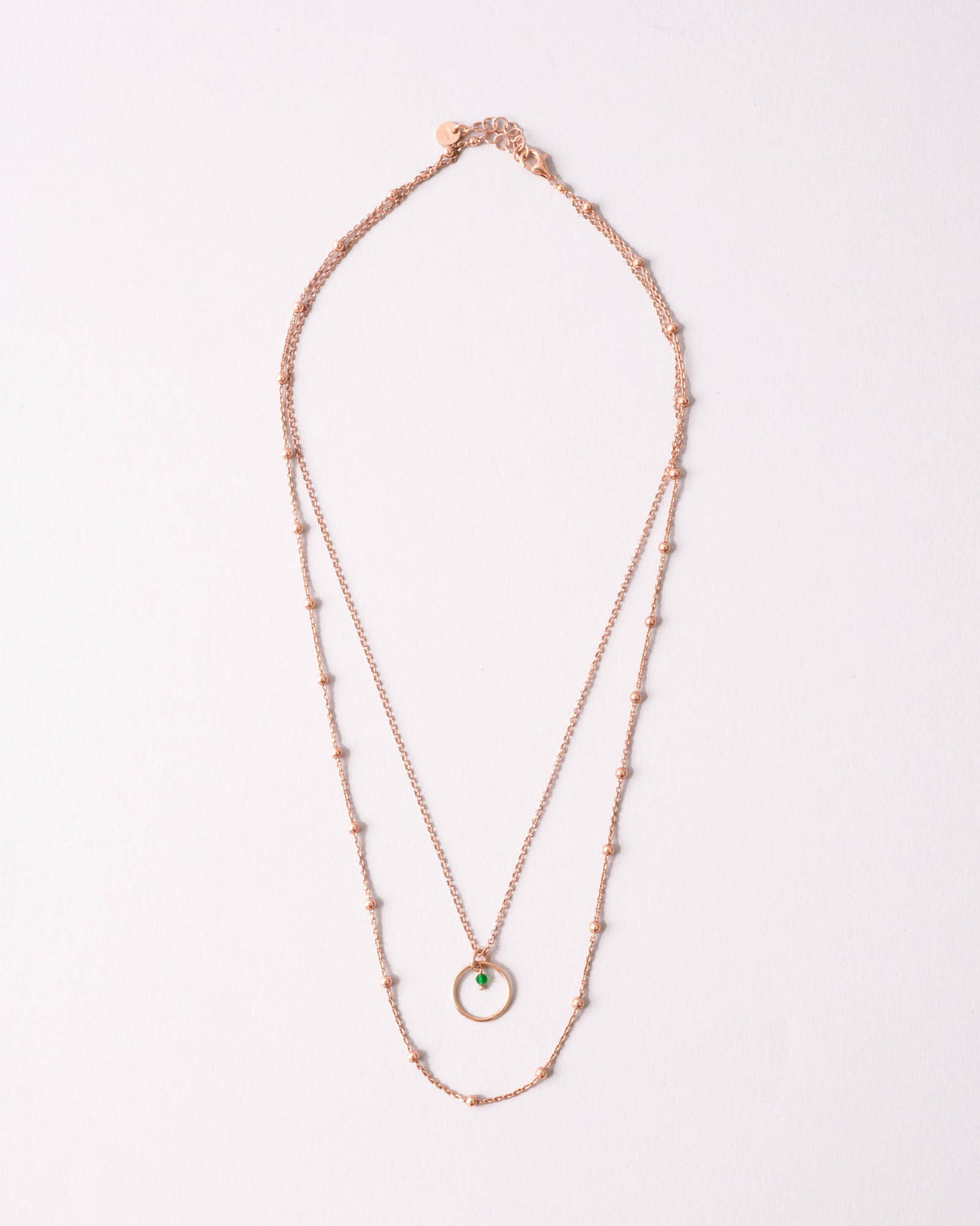 Collana Saturno Argento placcato oro rosa