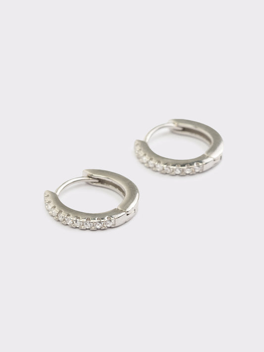 Orecchino Scattino in argento con zirconi