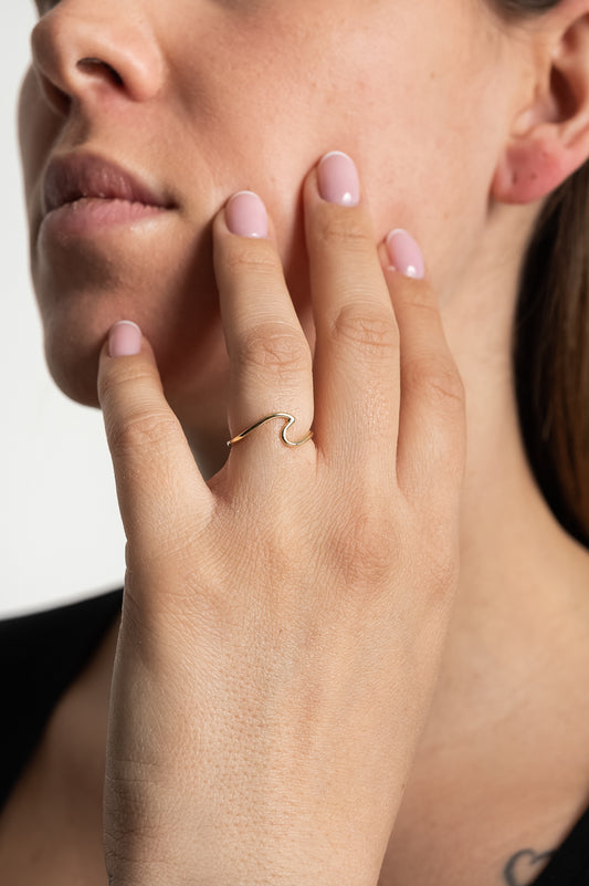 Anello oro onda