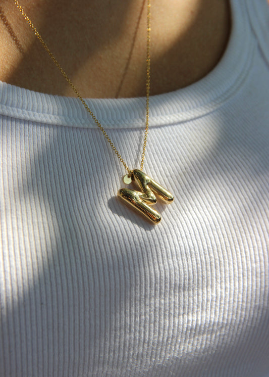 Collana lettera bubble