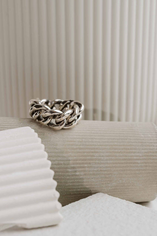 Anello catena argento