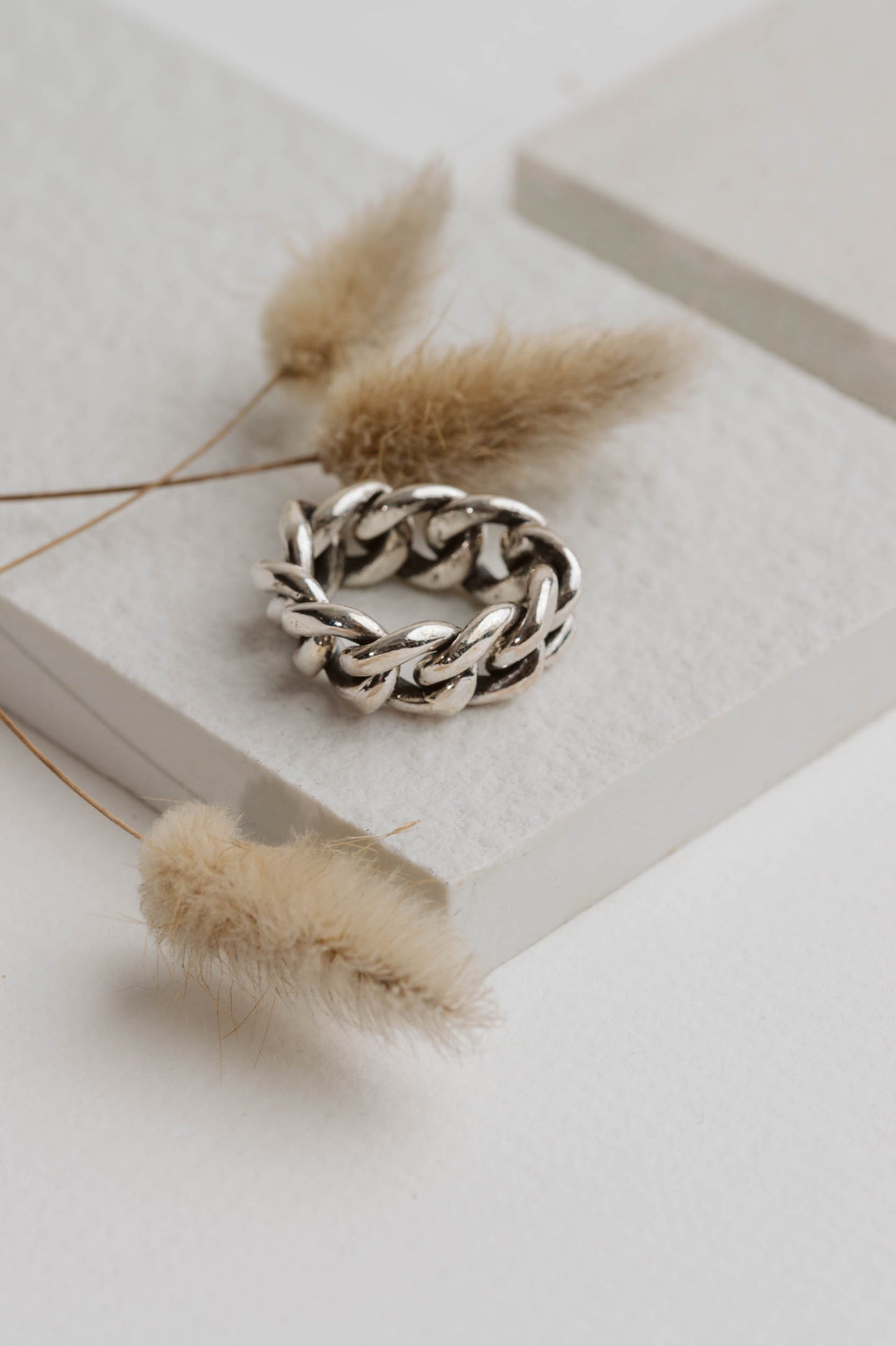Anello catena argento
