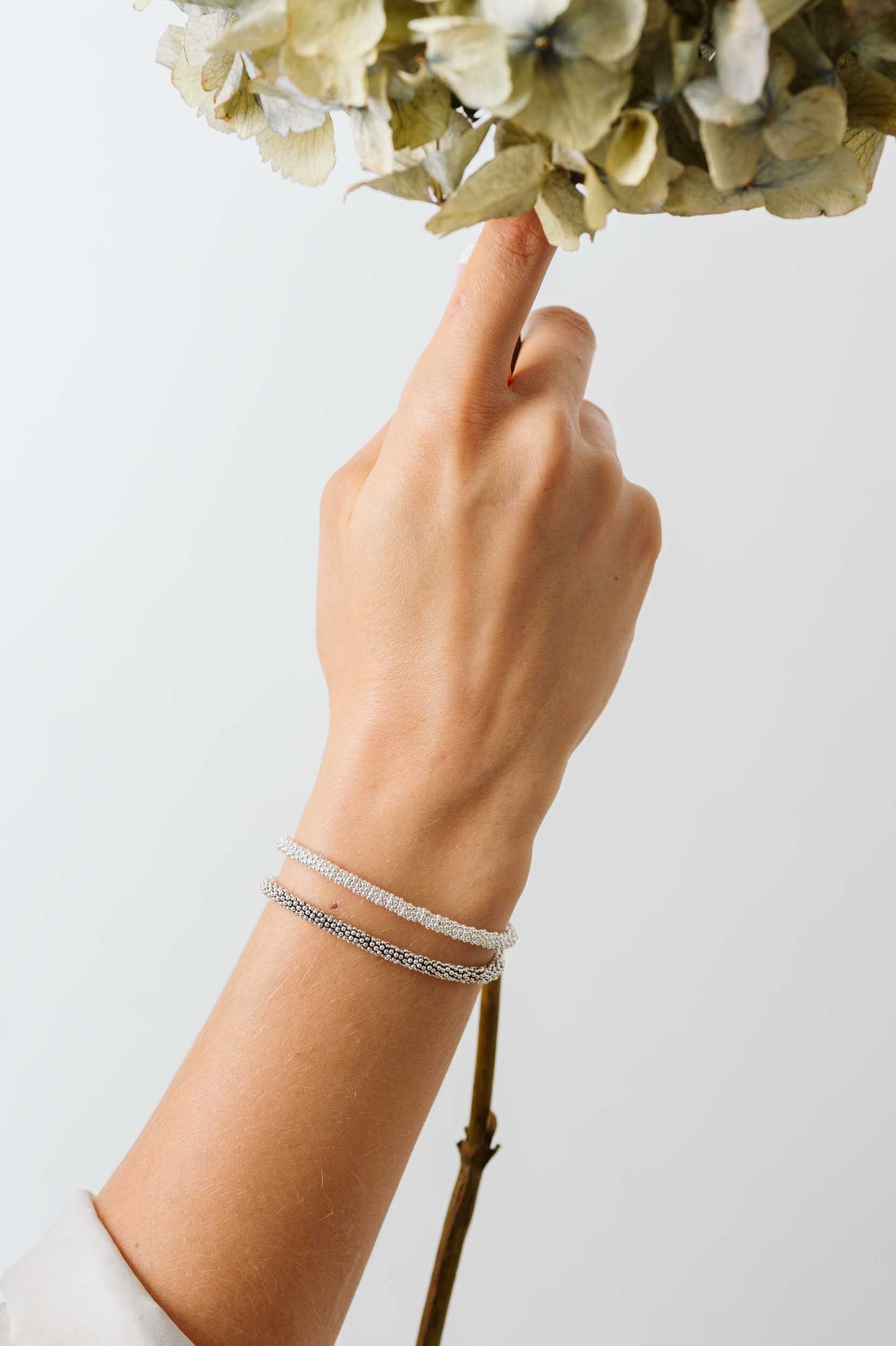 Bracciale argento rondelle