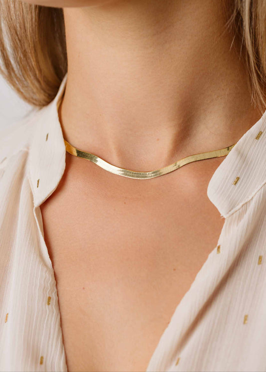 Collana Snake piatta
