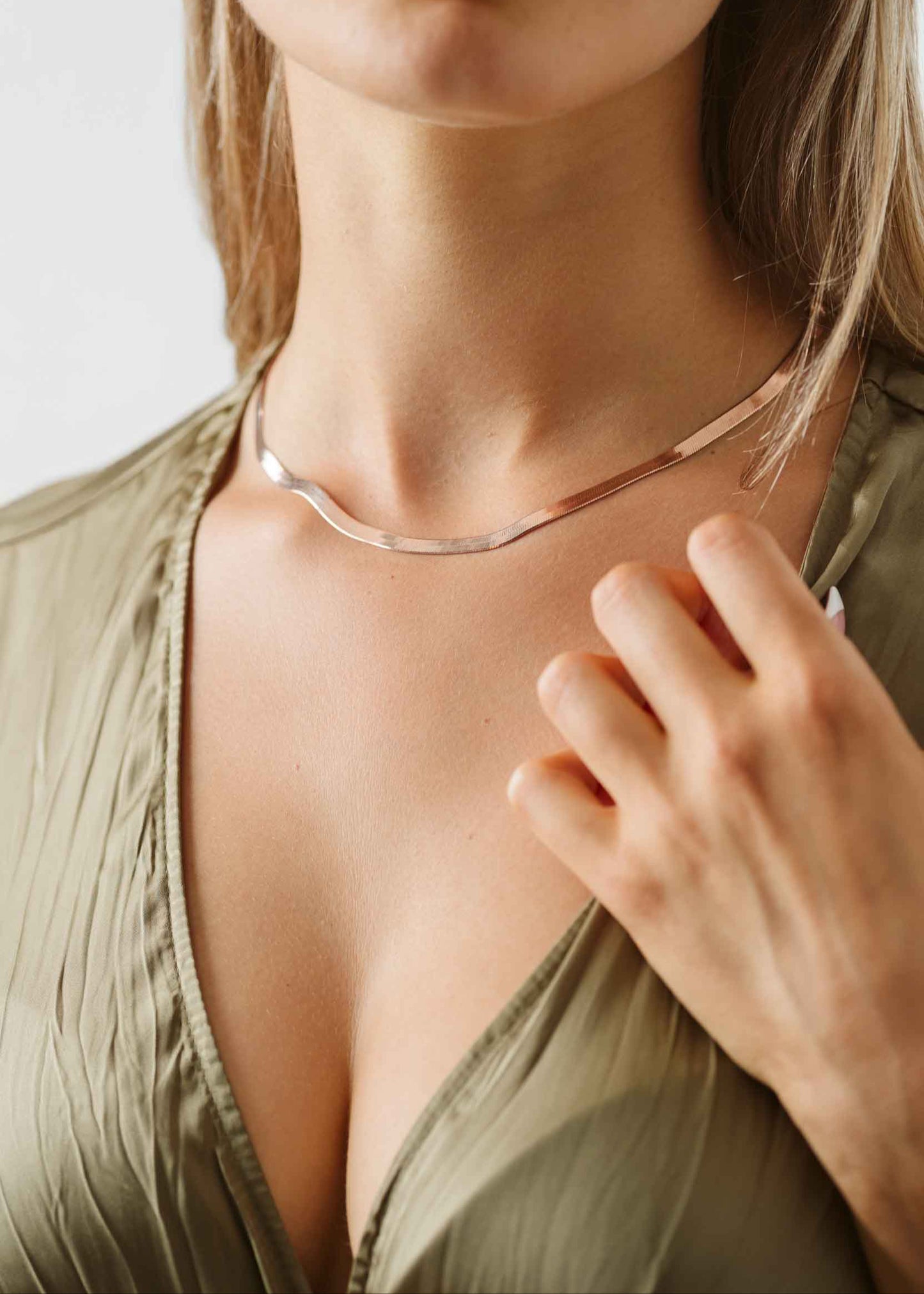 Collana Snake piatta