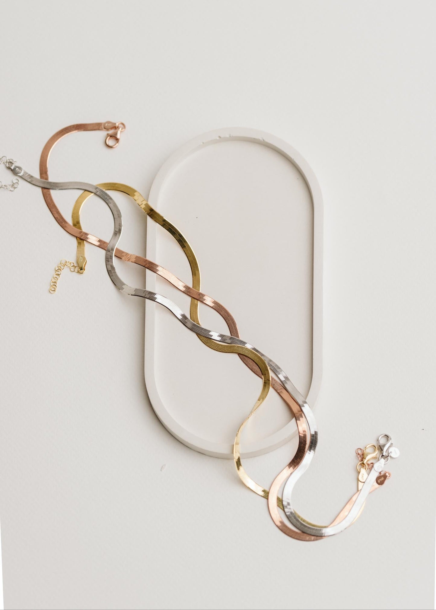 Collana Snake piatta