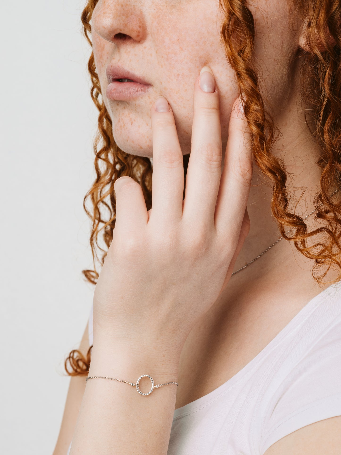 Bracciale in argento cerchio torchon