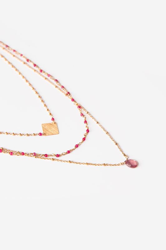 3 串玫瑰经项链 - 红宝石根