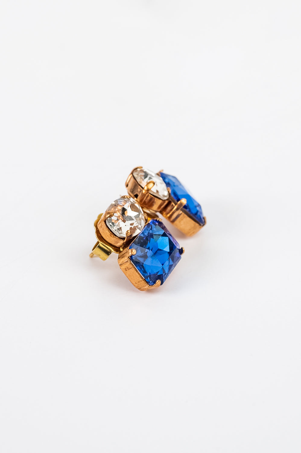 Orecchini Confetti - blu e cristallo