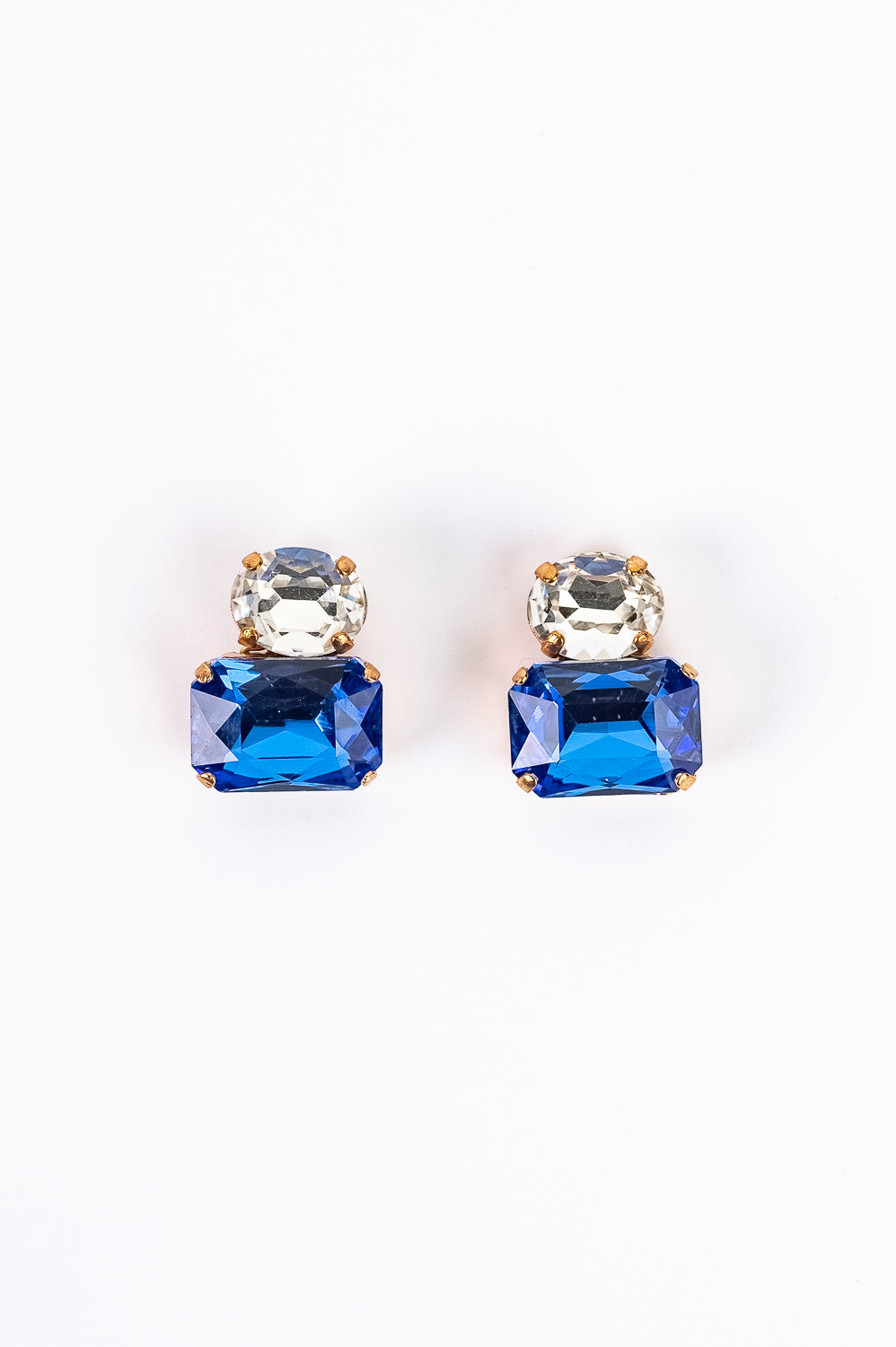 Orecchini Confetti - blu e cristallo
