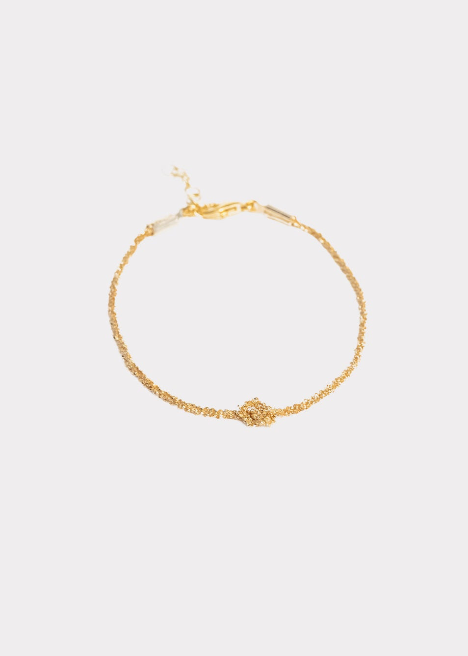 Bracciale argento placcato oro nodo morbido