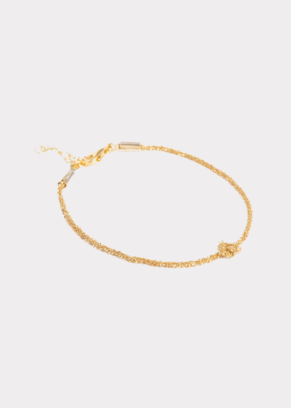 Bracciale argento placcato oro nodo morbido