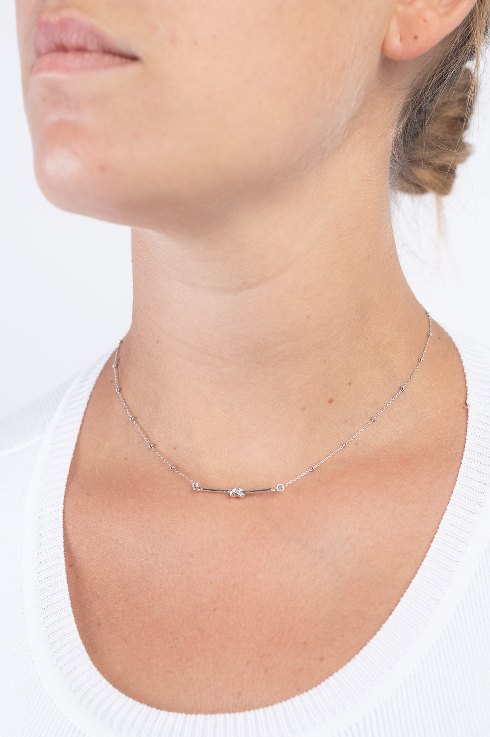 Collana argento nodo semi rigido