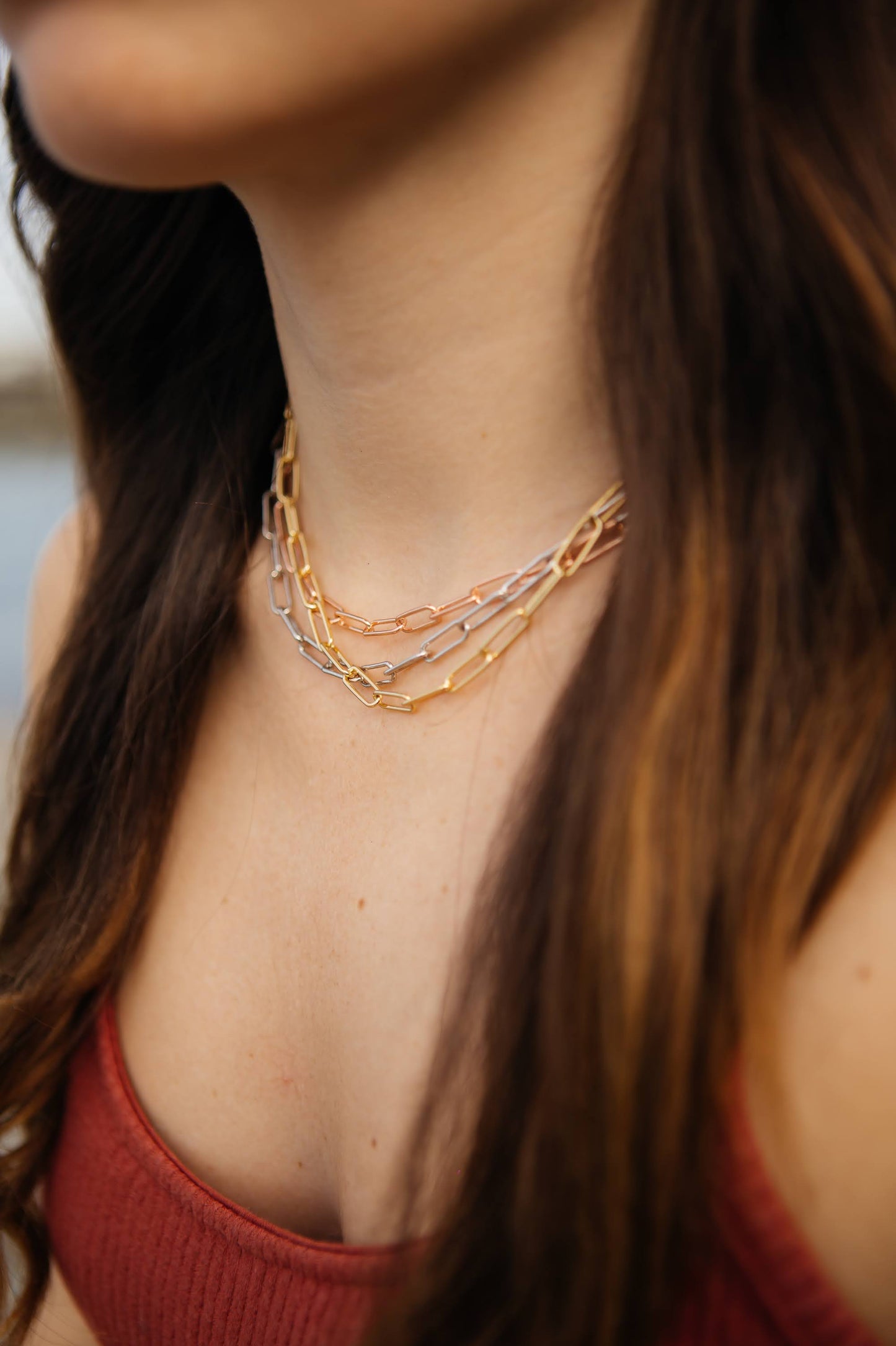 Collana in argento catena