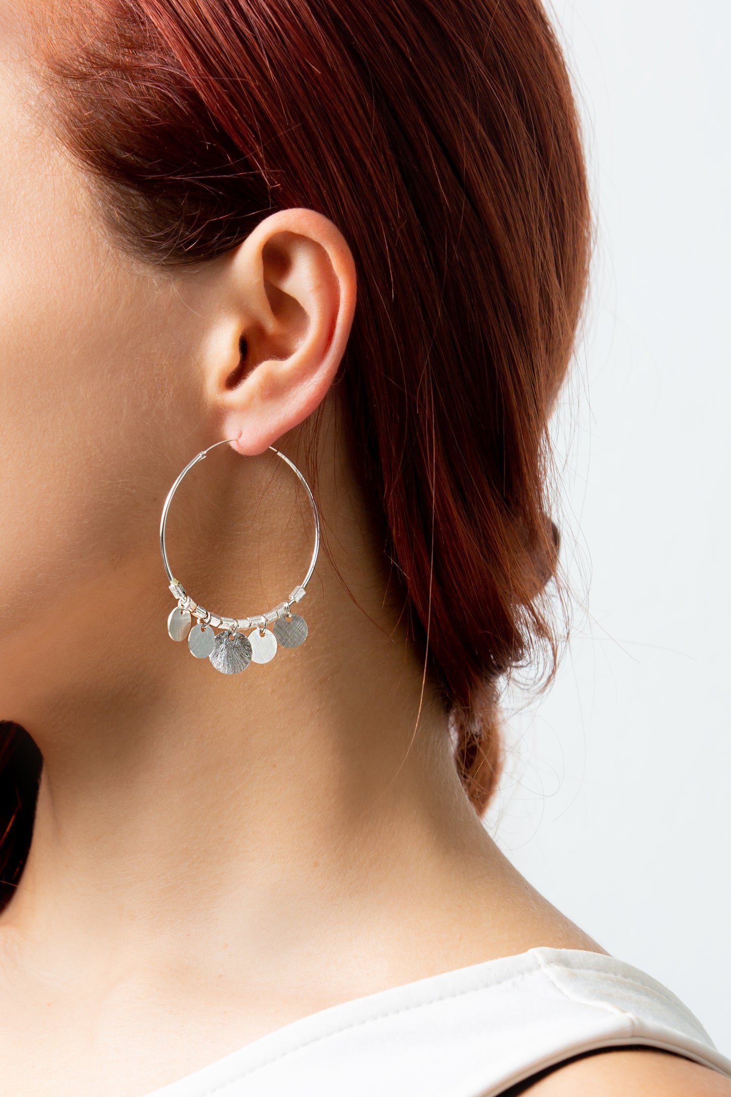 #anelle #argento #monetinegrandi #satinate #charmes #ciondoli #orecchino