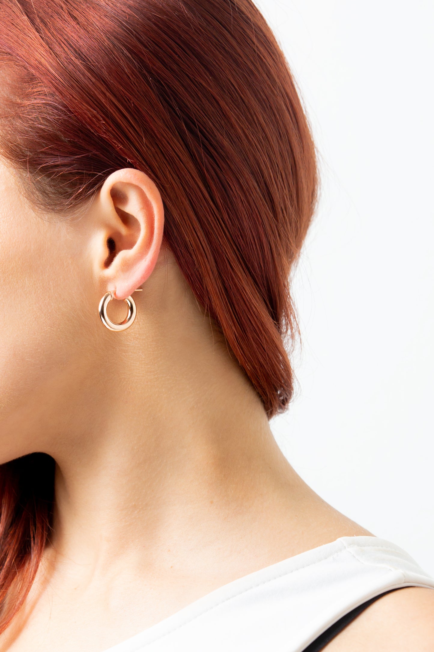 Orecchini bombati piccoli rosè