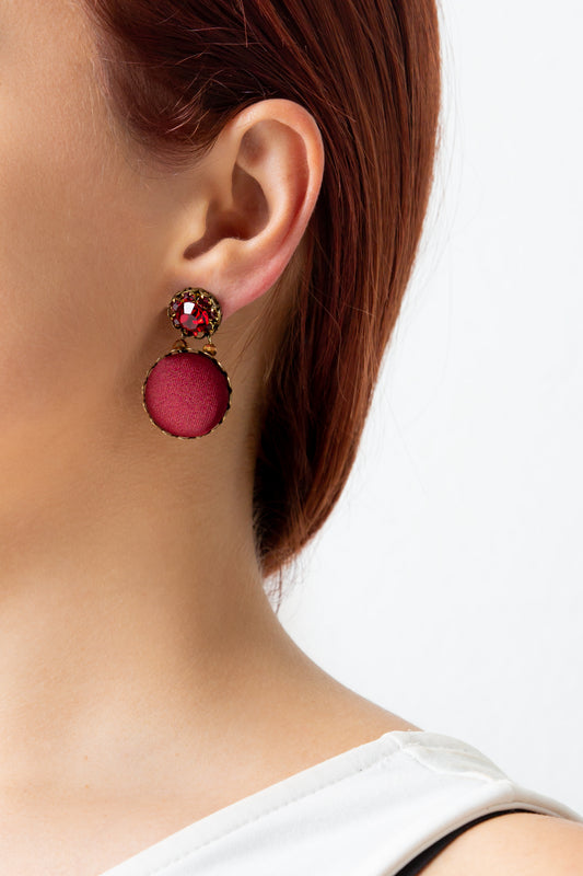 Orecchino Metropolitan - Genova granato