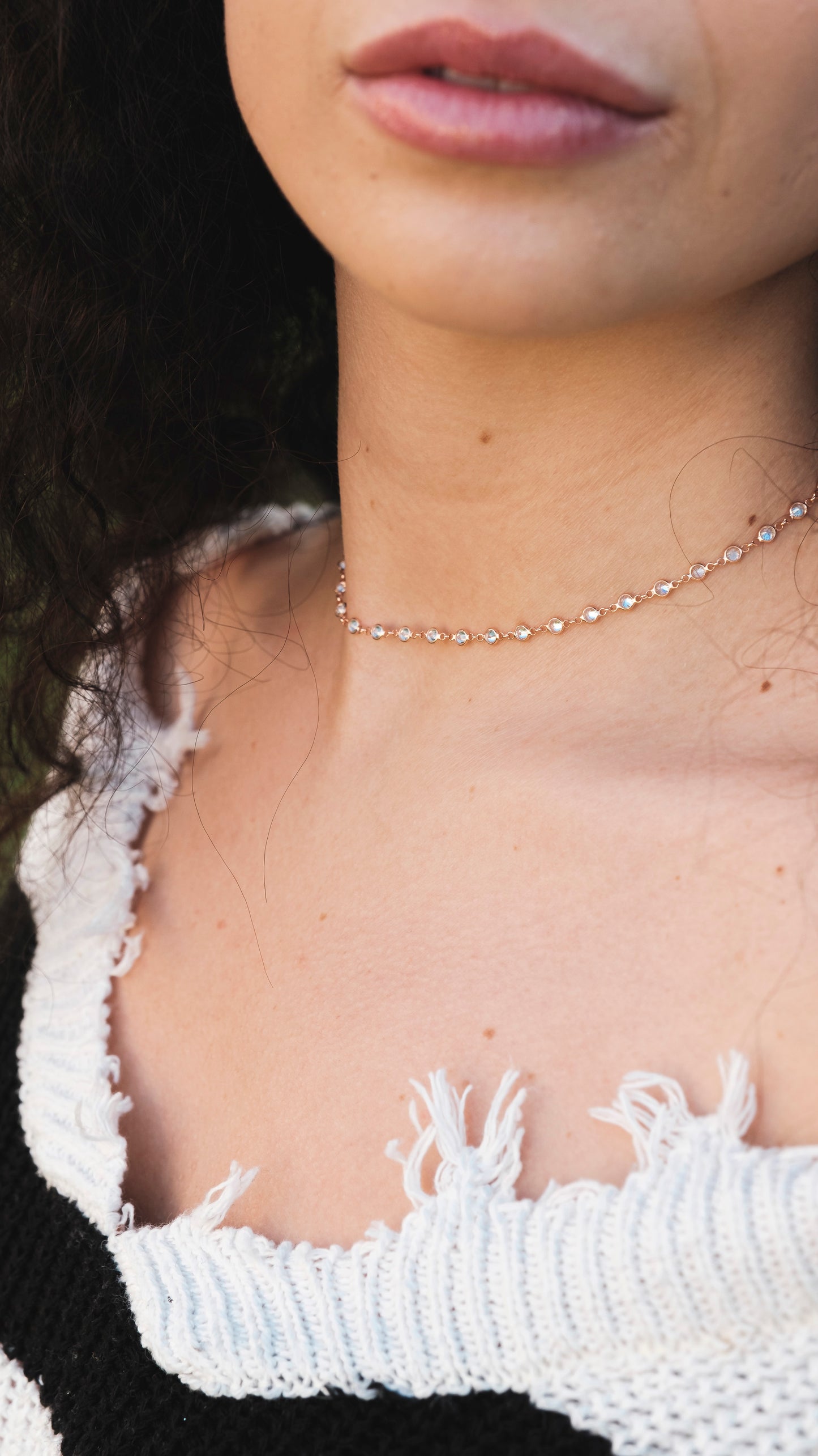 Collana in argento e zirconi