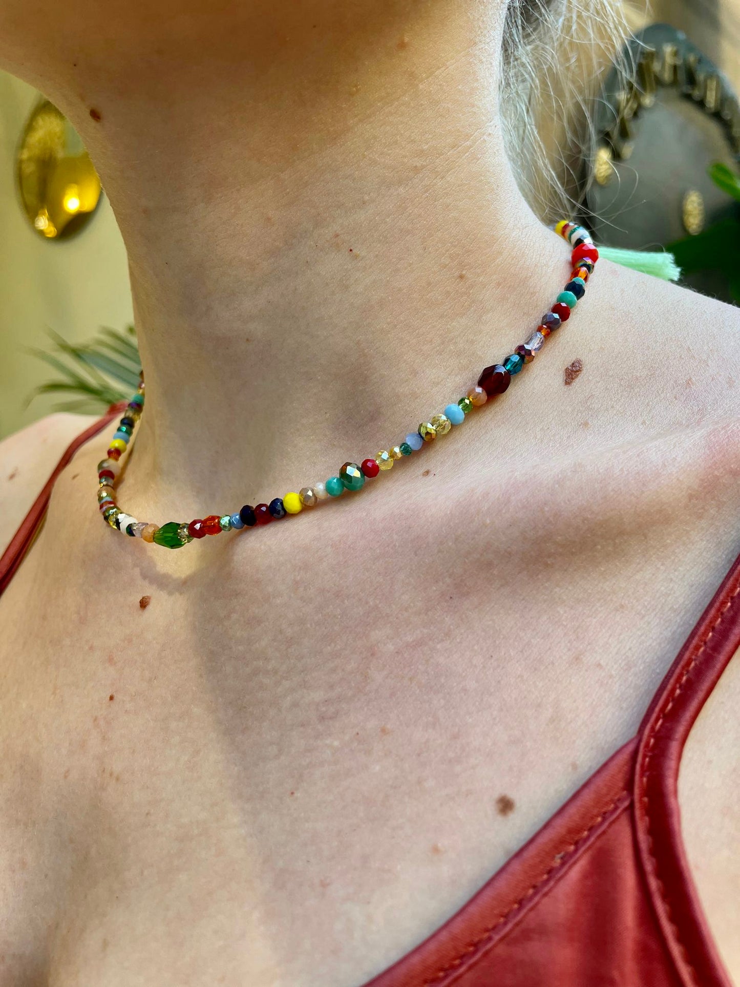 Collana cristal multicolor