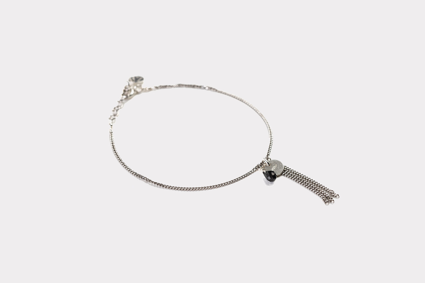 Bracciale con nappina - Agata nera