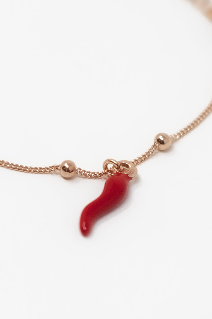 Bracciale cornetto rosso