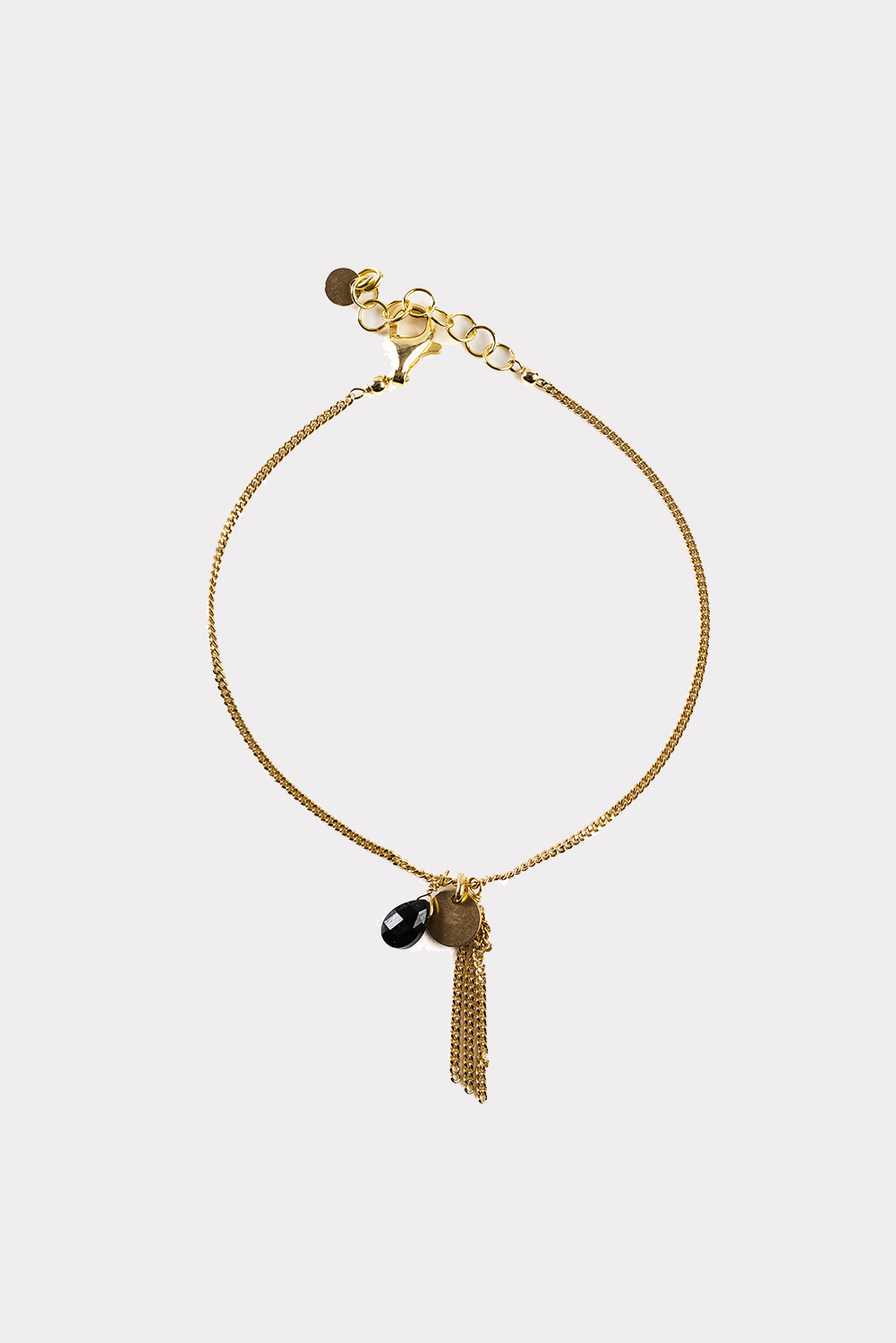 Bracciale con nappina - Agata nera