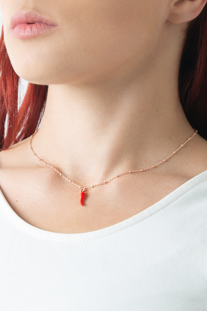 Collana cornetto rosso