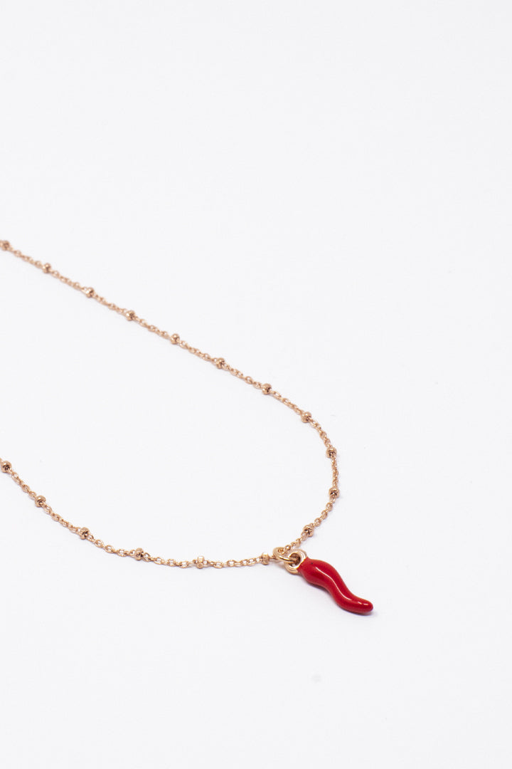 Collana cornetto rosso