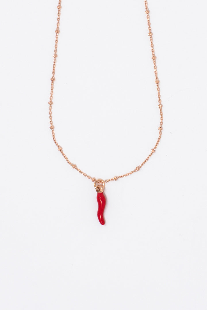 Collana cornetto rosso