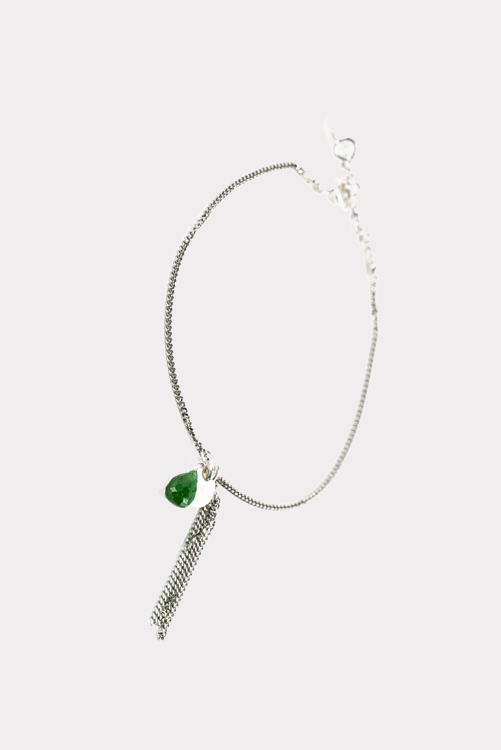 Bracciale con nappina - Agata verde