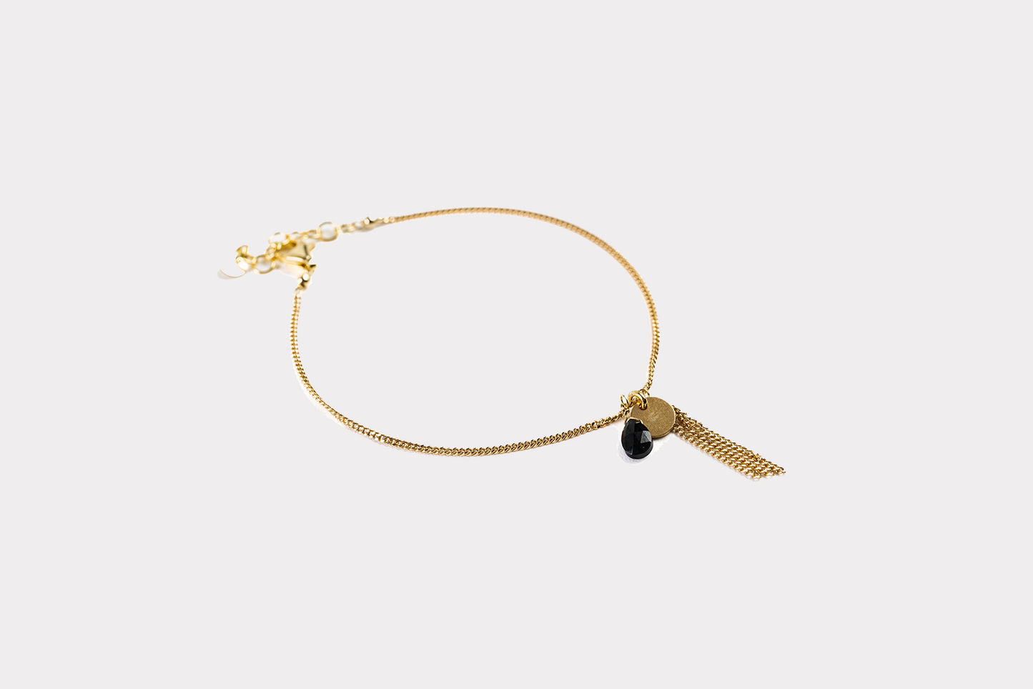 Bracciale con nappina - Agata nera