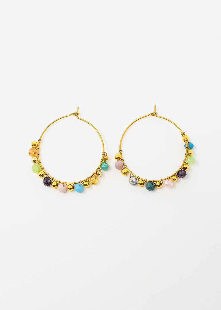 #anelle #bijoux #cristalli #multicolor #raimbow #orecchino