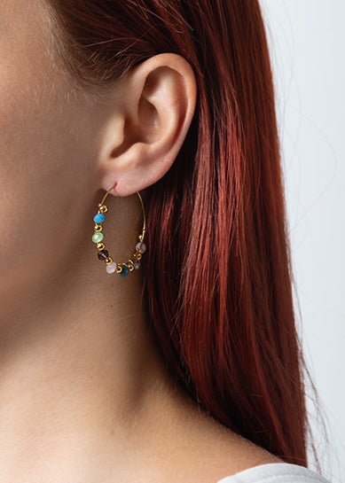 #anelle #bijoux #cristalli #multicolor #raimbow #orecchino