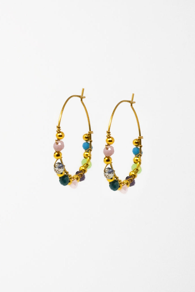 #anelle #bijoux #cristalli #multicolor #raimbow #orecchino