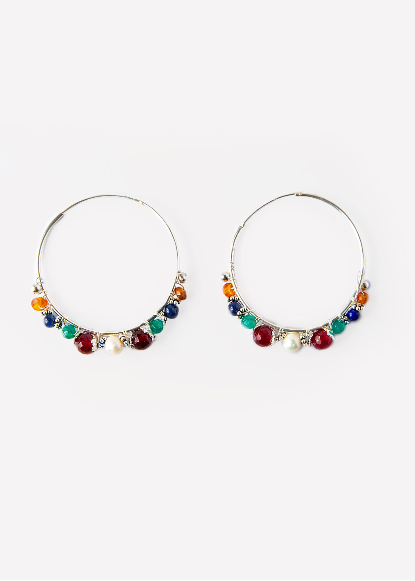 #anelle #argento #silver #pietredure #multicolor #raimbow #orecchino