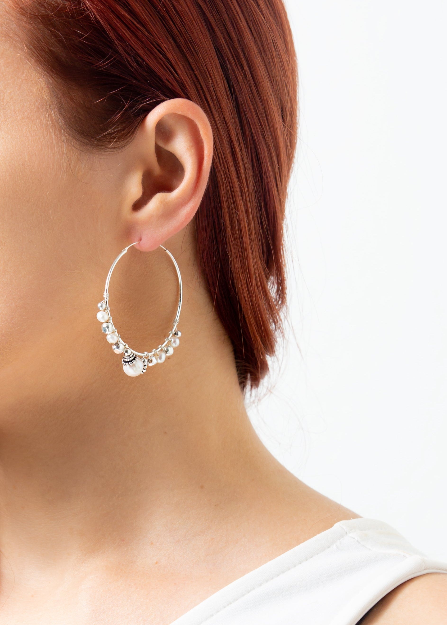 #anelle #argento #silver #perle #orecchino