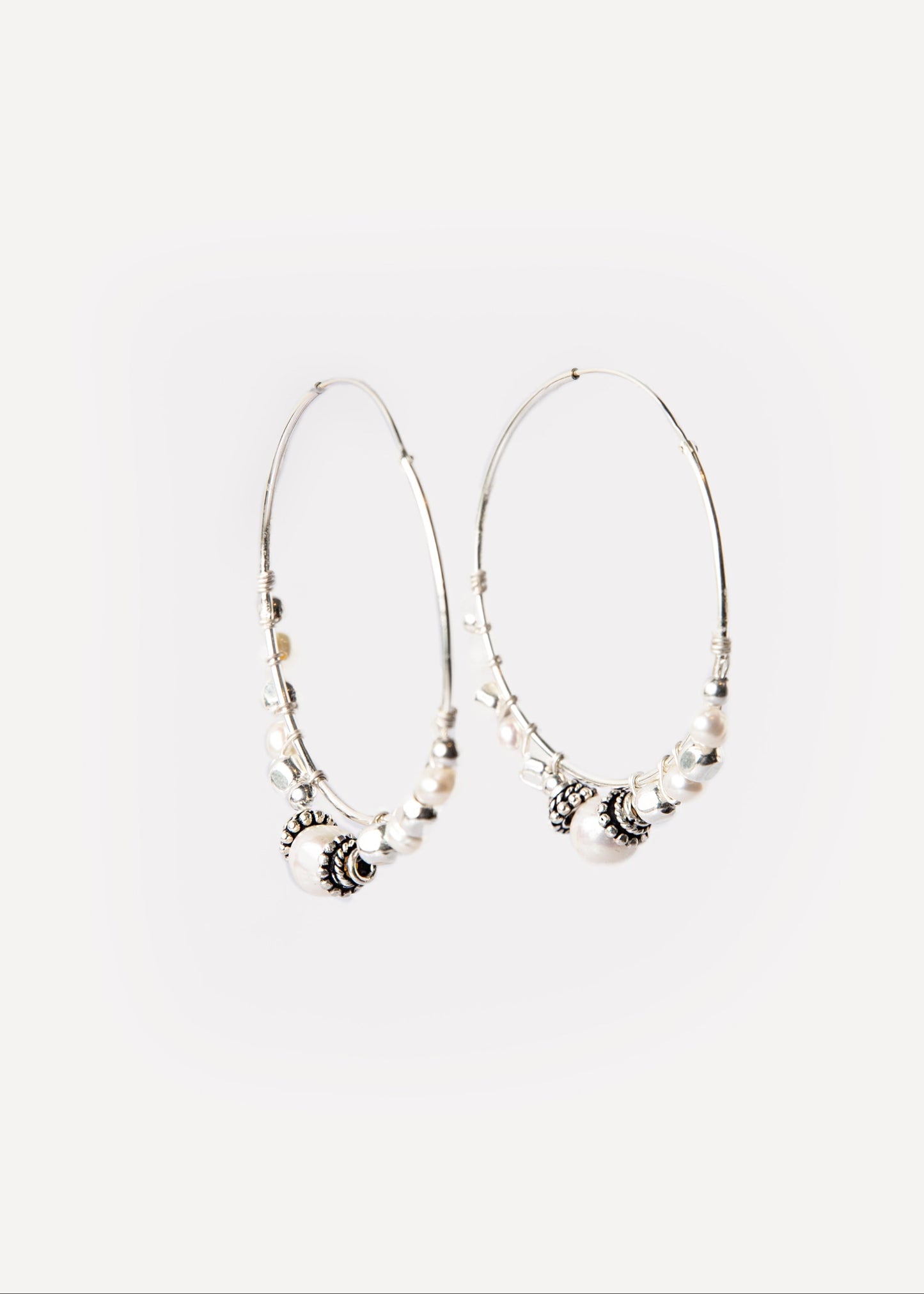 #anelle #argento #silver #perle #orecchino