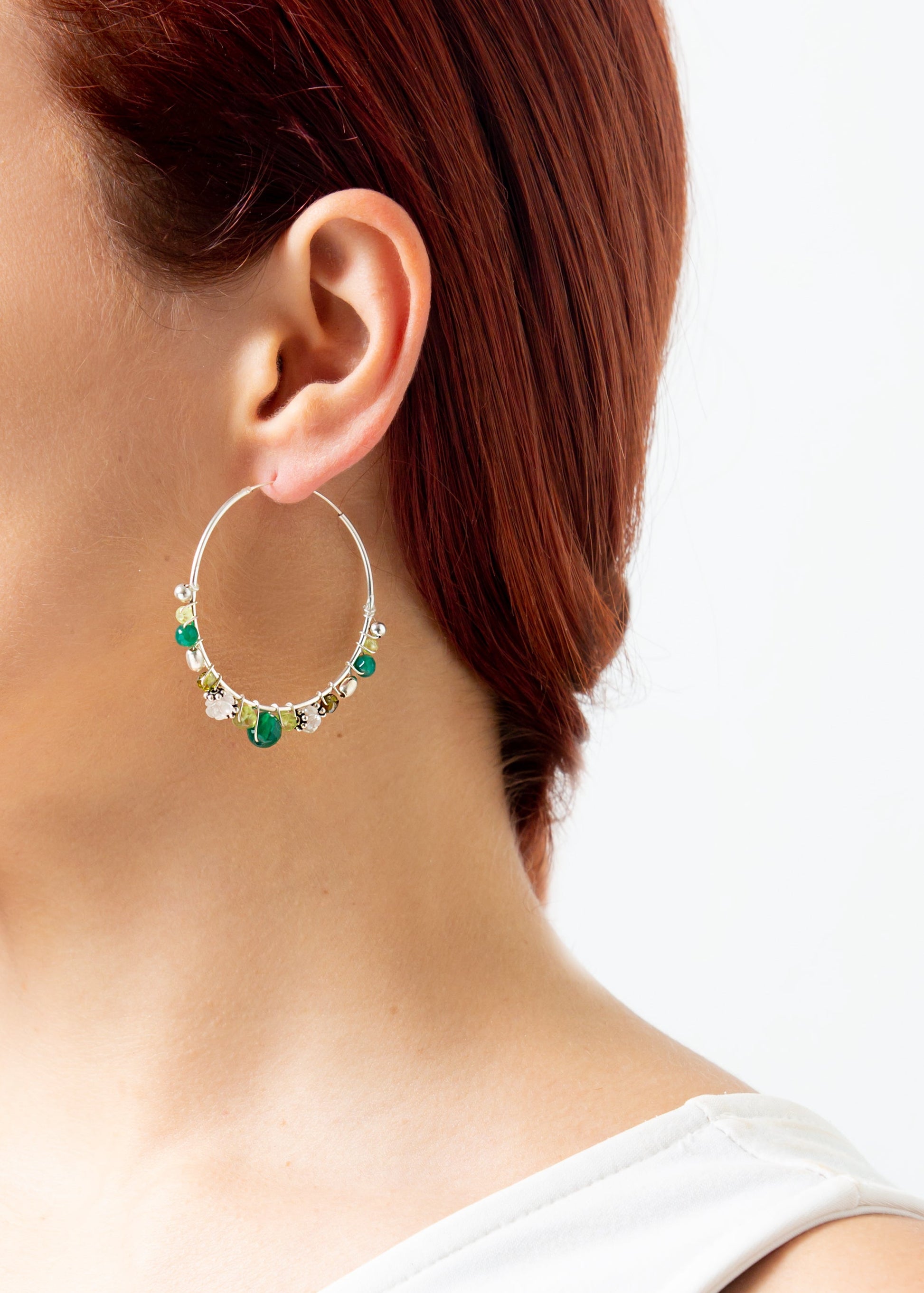 #anelle #argento #silver #agataverde #verde #orecchino