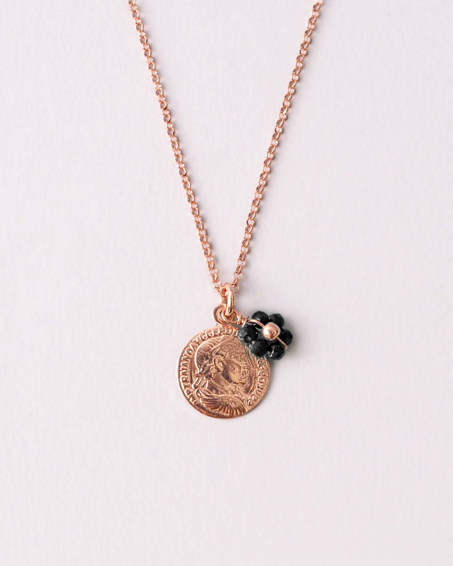 Collana Denario Argento placcato oro rosa