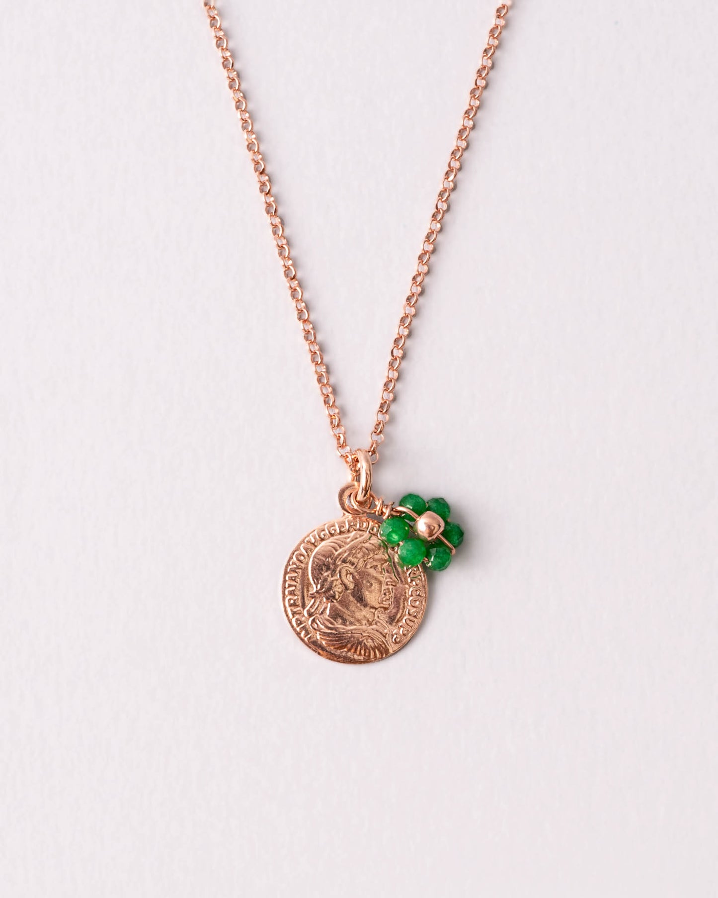 Collana Denario Argento placcato oro rosa