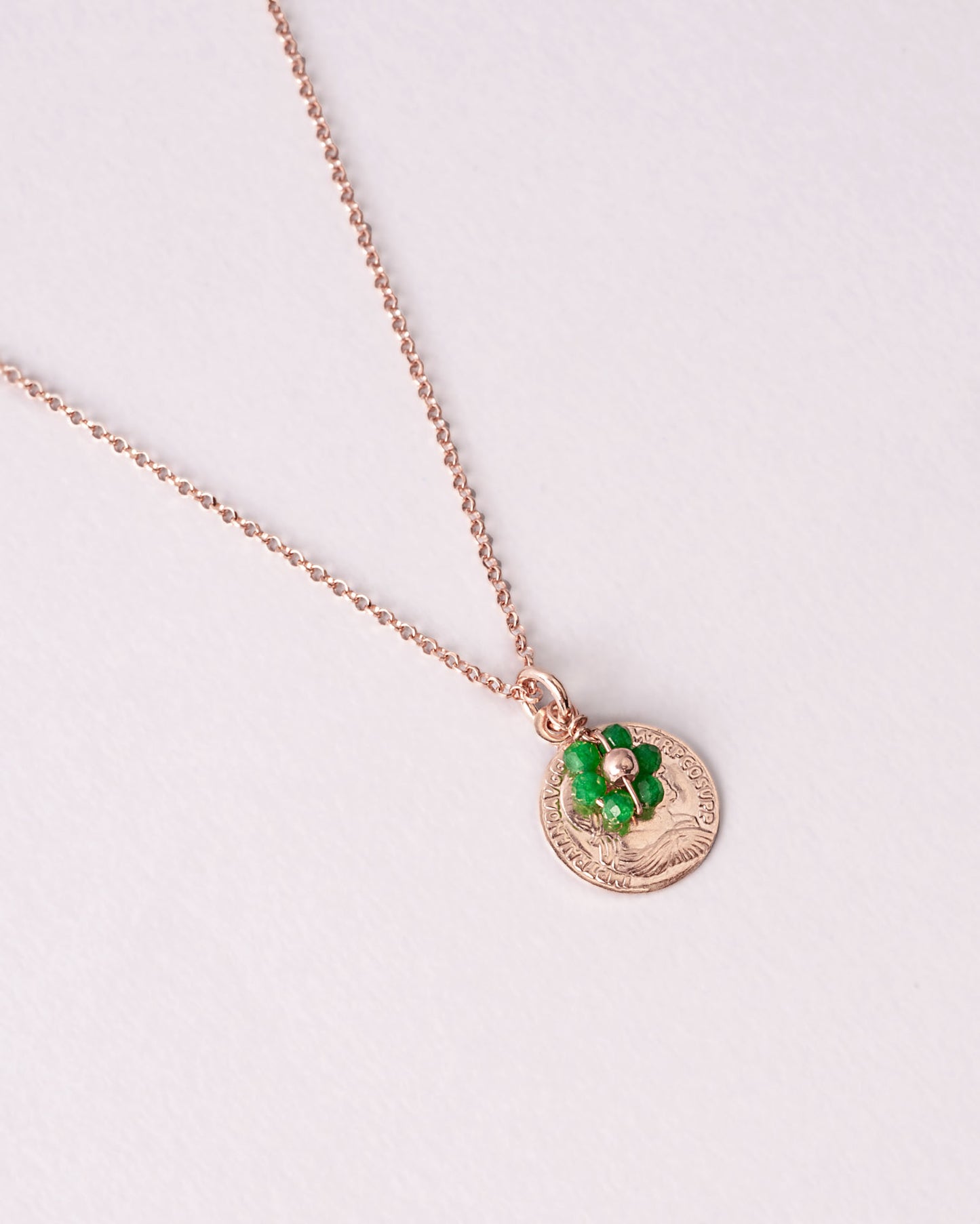 Collana Denario Argento placcato oro rosa