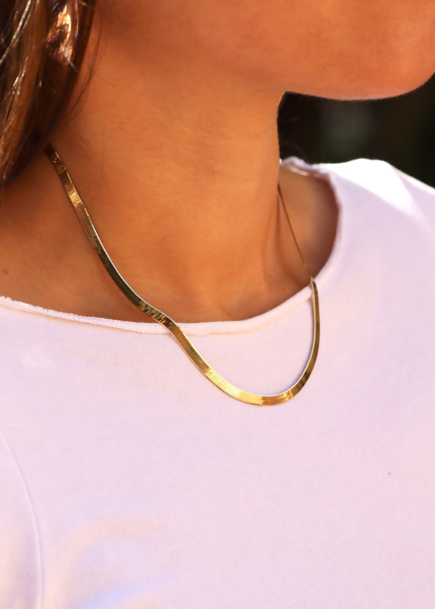 Collana Snake piatta