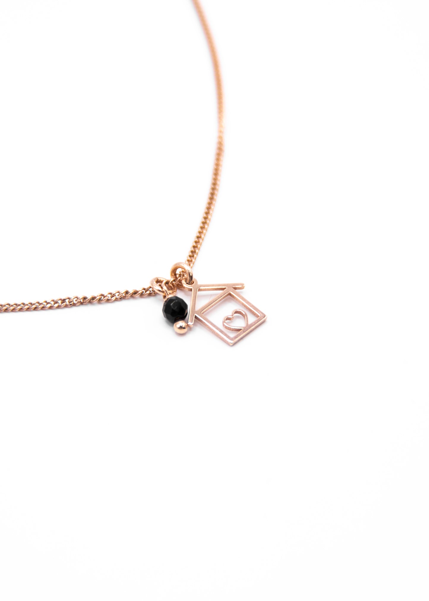 Collana Casetta in argento e pietra dura