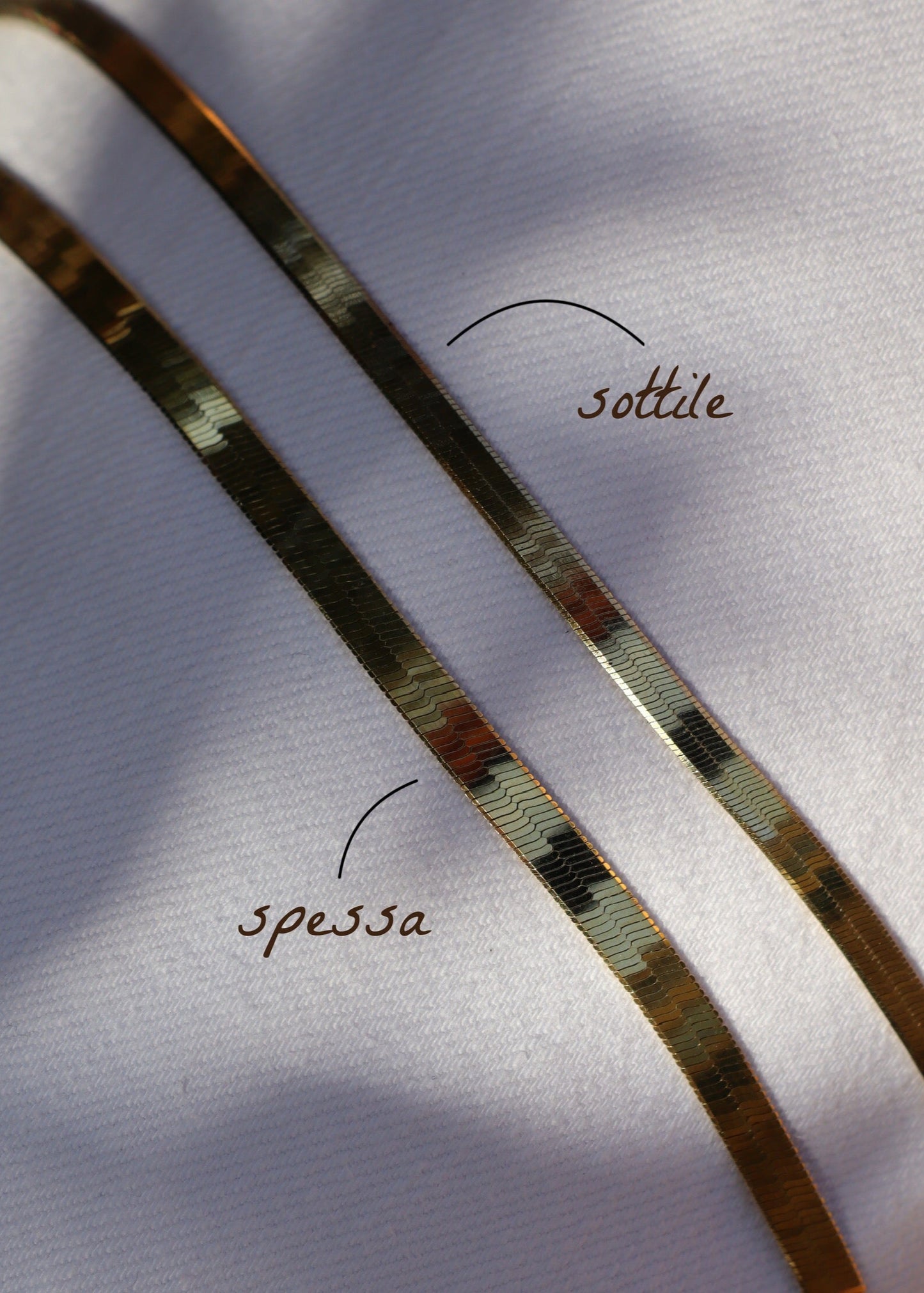 Collana Snake piatta