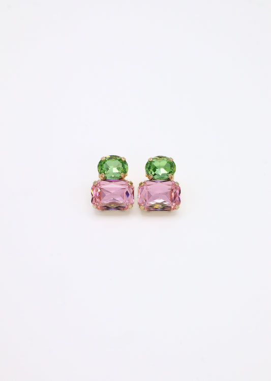 Orecchini Confetti Laura Sciunnach in argento 925 fatti a mano, piccoli e leggeri (3 g), design contemporaneo con dettagli colorati, chiusura a perno con farfallina, gioielli artigianali made in Italy personalizzabili. 