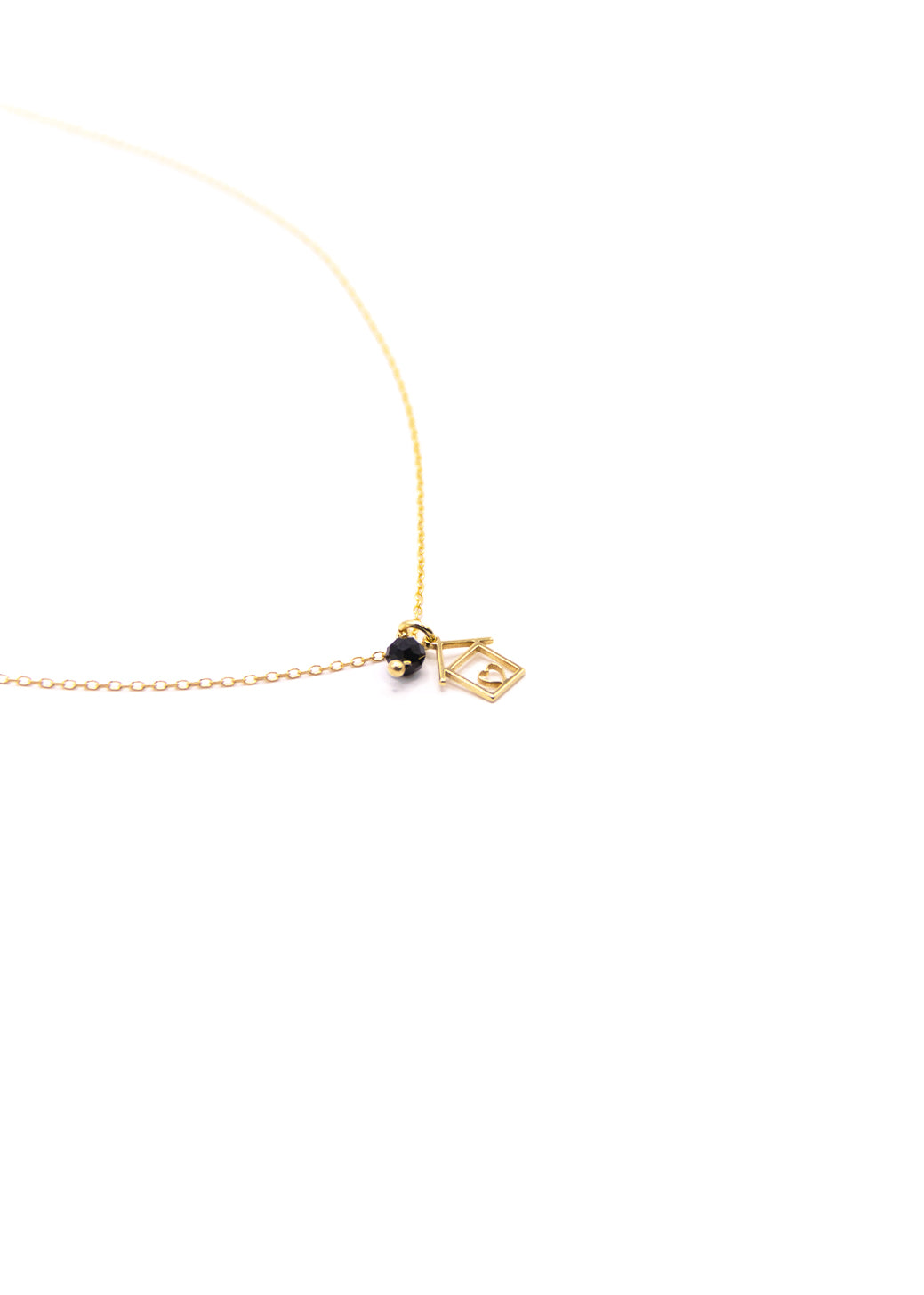 Collana Casetta in argento e pietra dura