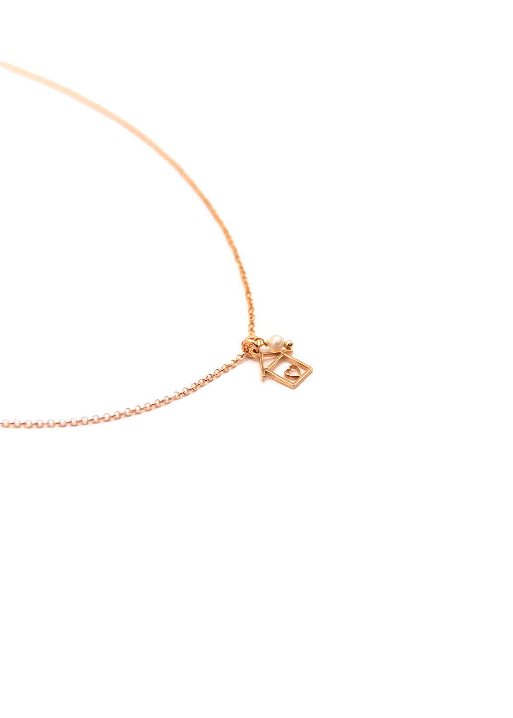 Collana Casetta in argento e pietra dura