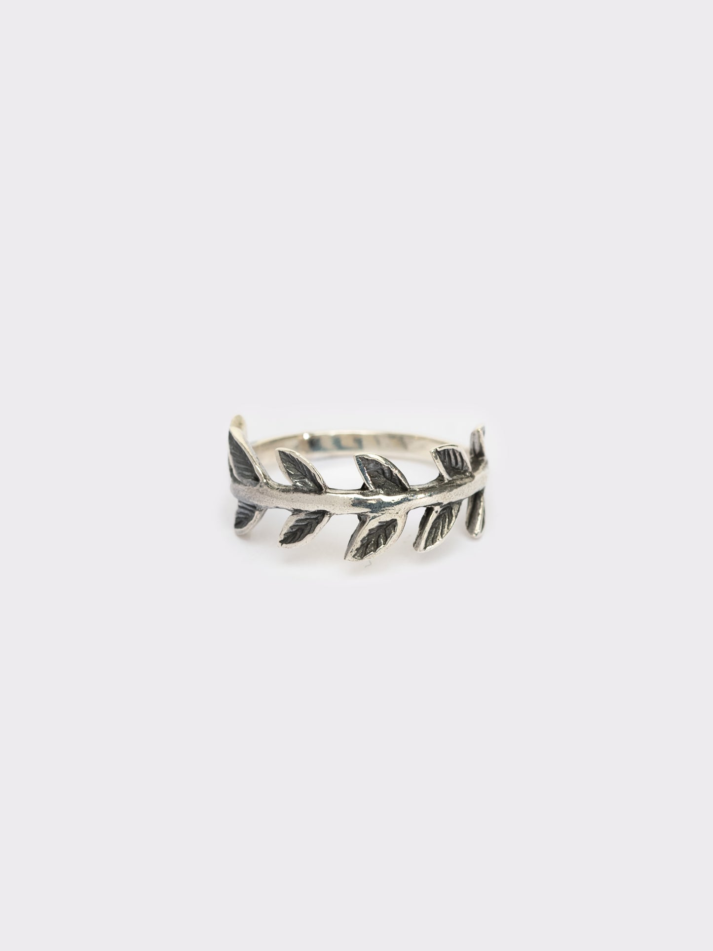 Anello argento alloro