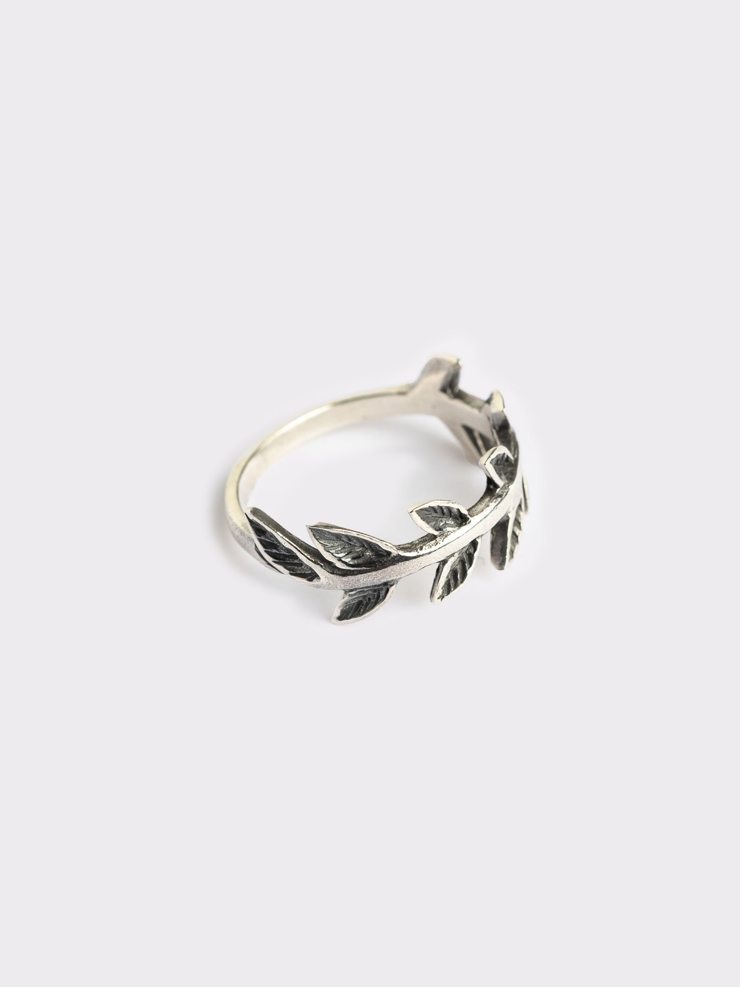 Anello argento alloro